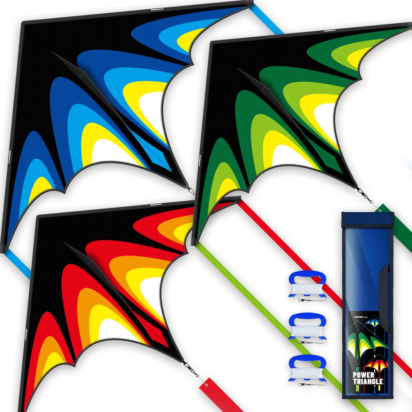 SGftre Delta Kite – Easy-to-Fly 52x35 in Delta Kite Set (Skyward Prairie 3-Piece)