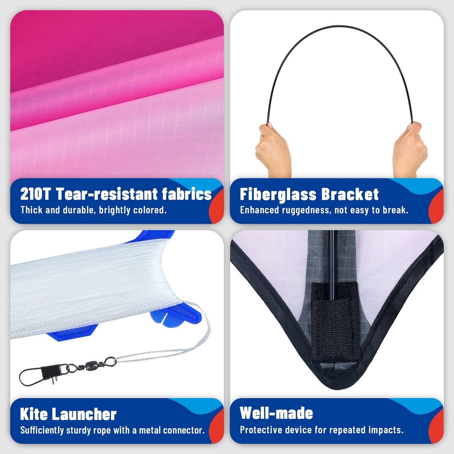 SGftre Delta Kite Three Set – Easy-to-Fly Family Delta Kites for All Ages