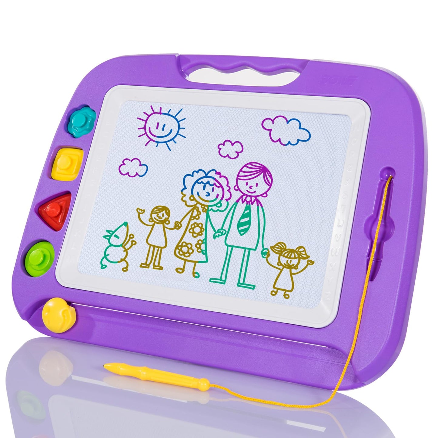 SGILE Large Magnetic Drawing Board for Kids – 16x13 in (Purple)