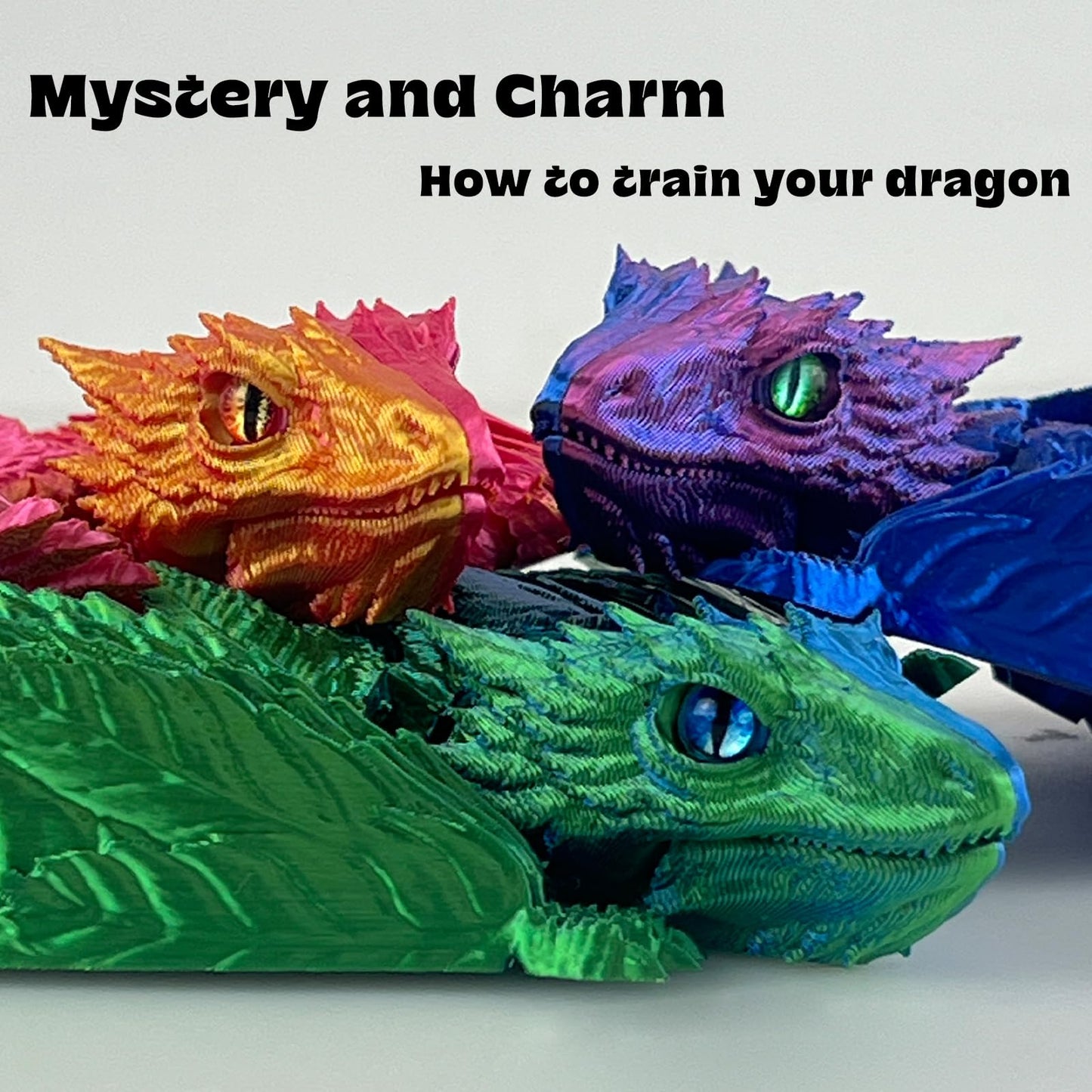 SGYYSG Feathered Wyvern Dragon - 3D Printed Articulated Dragon with Wings | Desktop Pet & Collectible