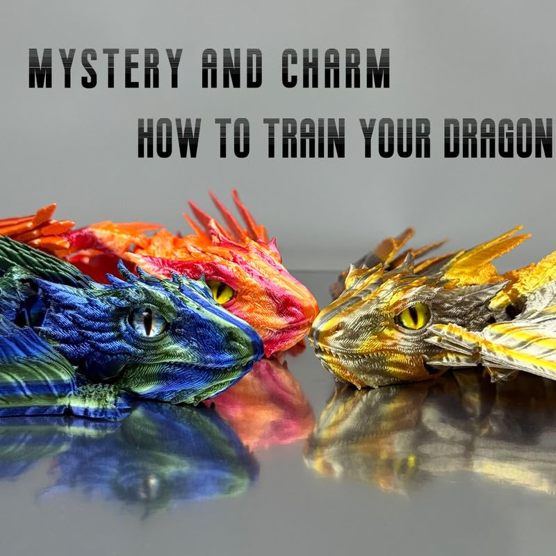 SGYYSG Feathered Wyvern Dragon - 3D Printed Articulated Dragon with Wings | Desktop Pet & Collectible