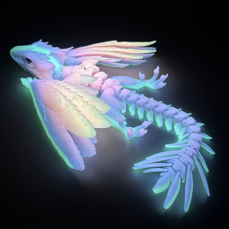 SGYYSG Feathered Wyvern Dragon - 3D Printed Articulated Dragon with Wings | Desktop Pet & Collectible