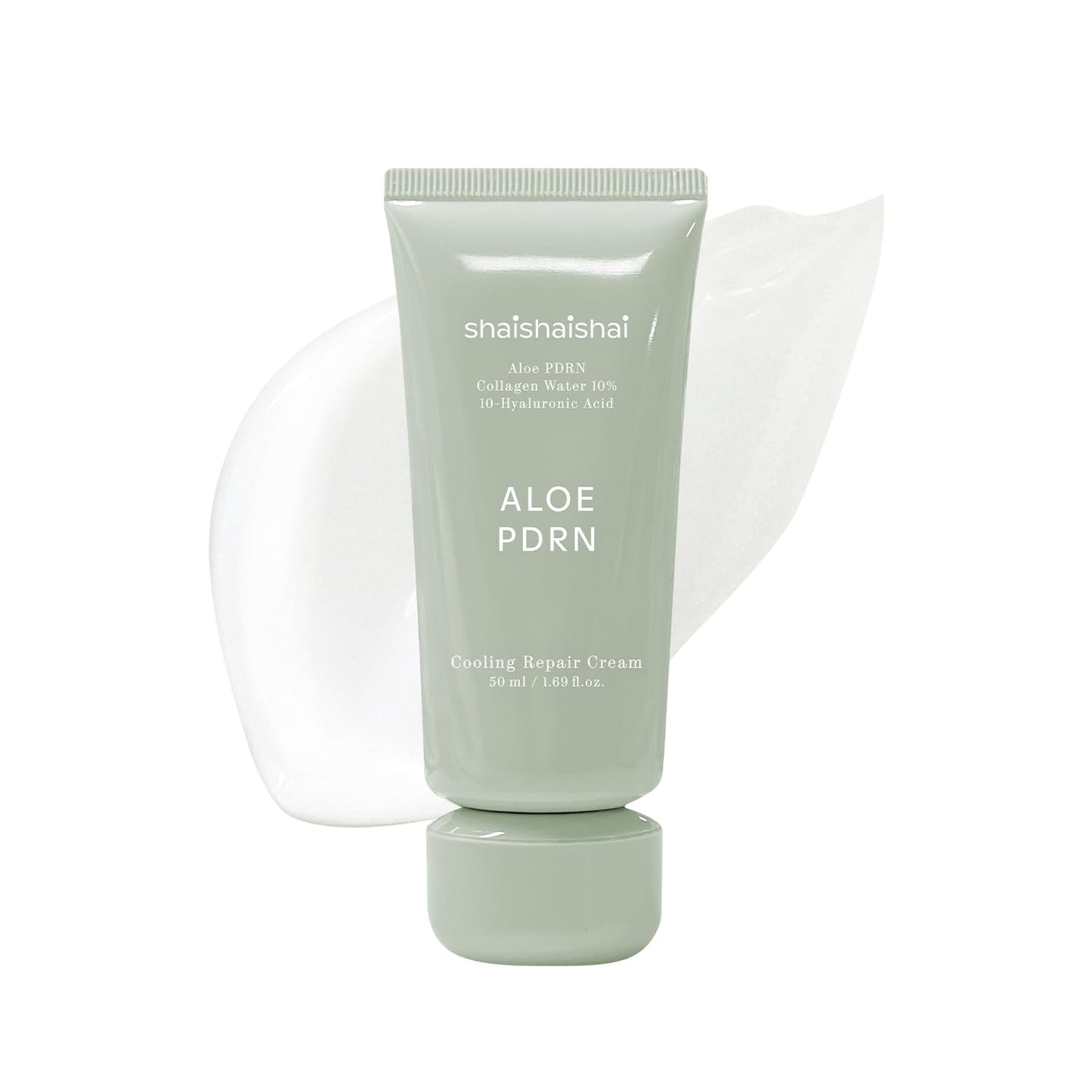 shaishaishai Aloe PDRN Cooling Repair Cream – Hydrating Soothing Face Moisturizer with Vegan Collagen & Hyaluronic Acid, Calms Heat-Stressed Skin, 50ml