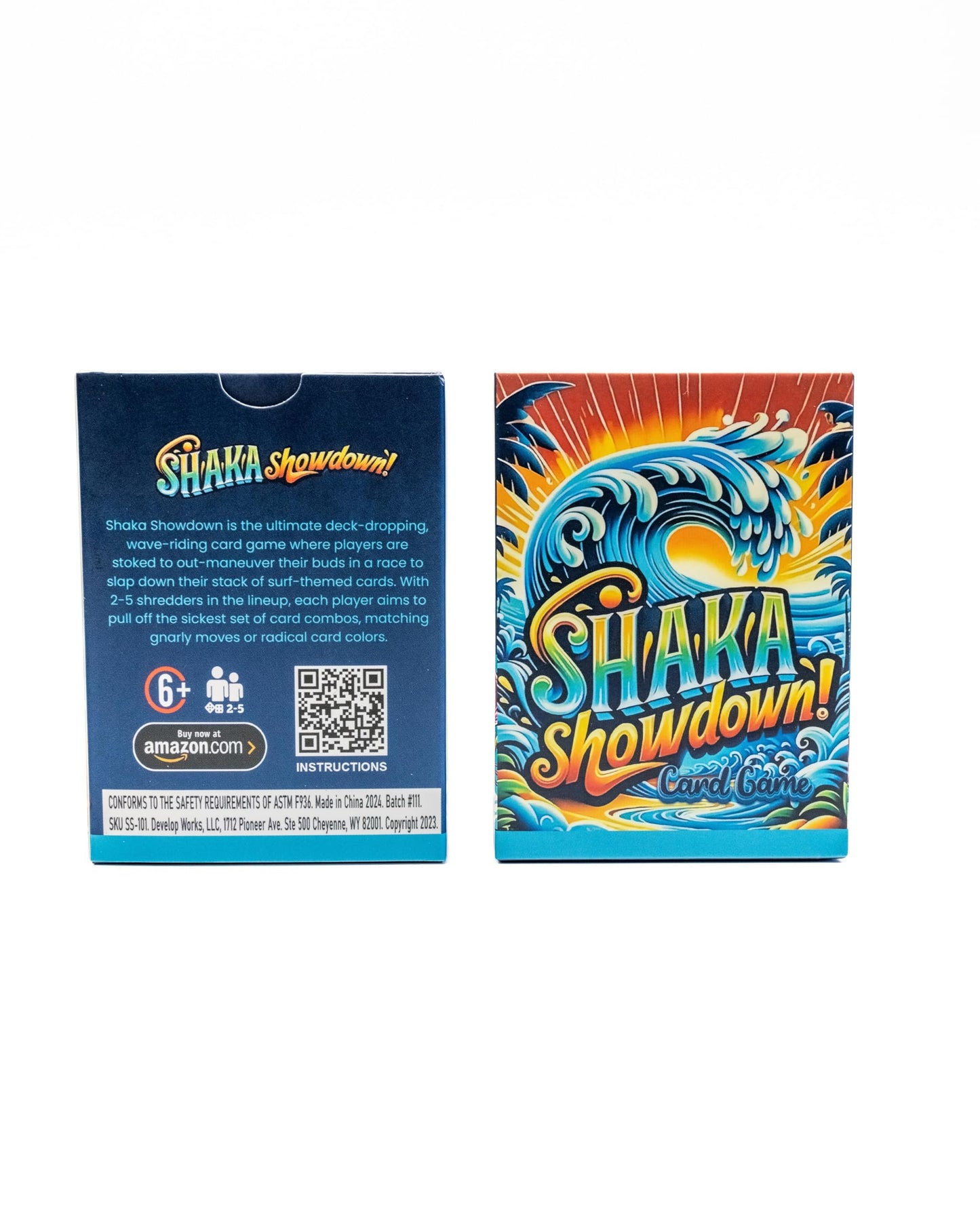 SHAKA Showdown Card Game for Teens 6+ | Surf-Themed Travel & Family Card Game