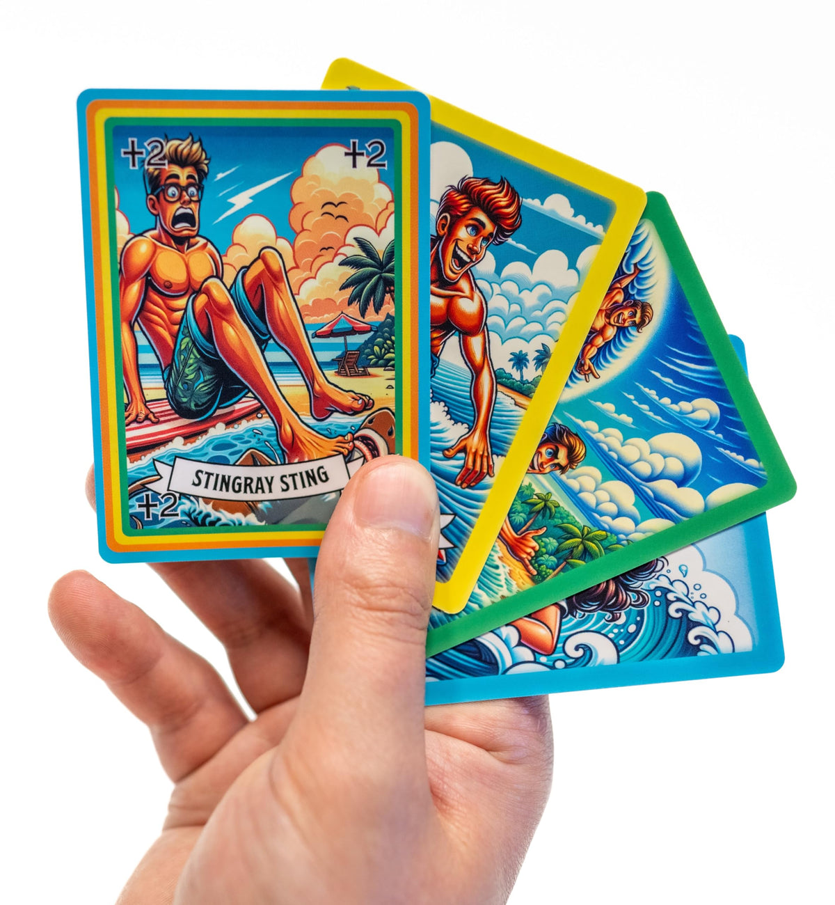 SHAKA Showdown Card Game for Teens 6+ | Surf-Themed Travel & Family Card Game