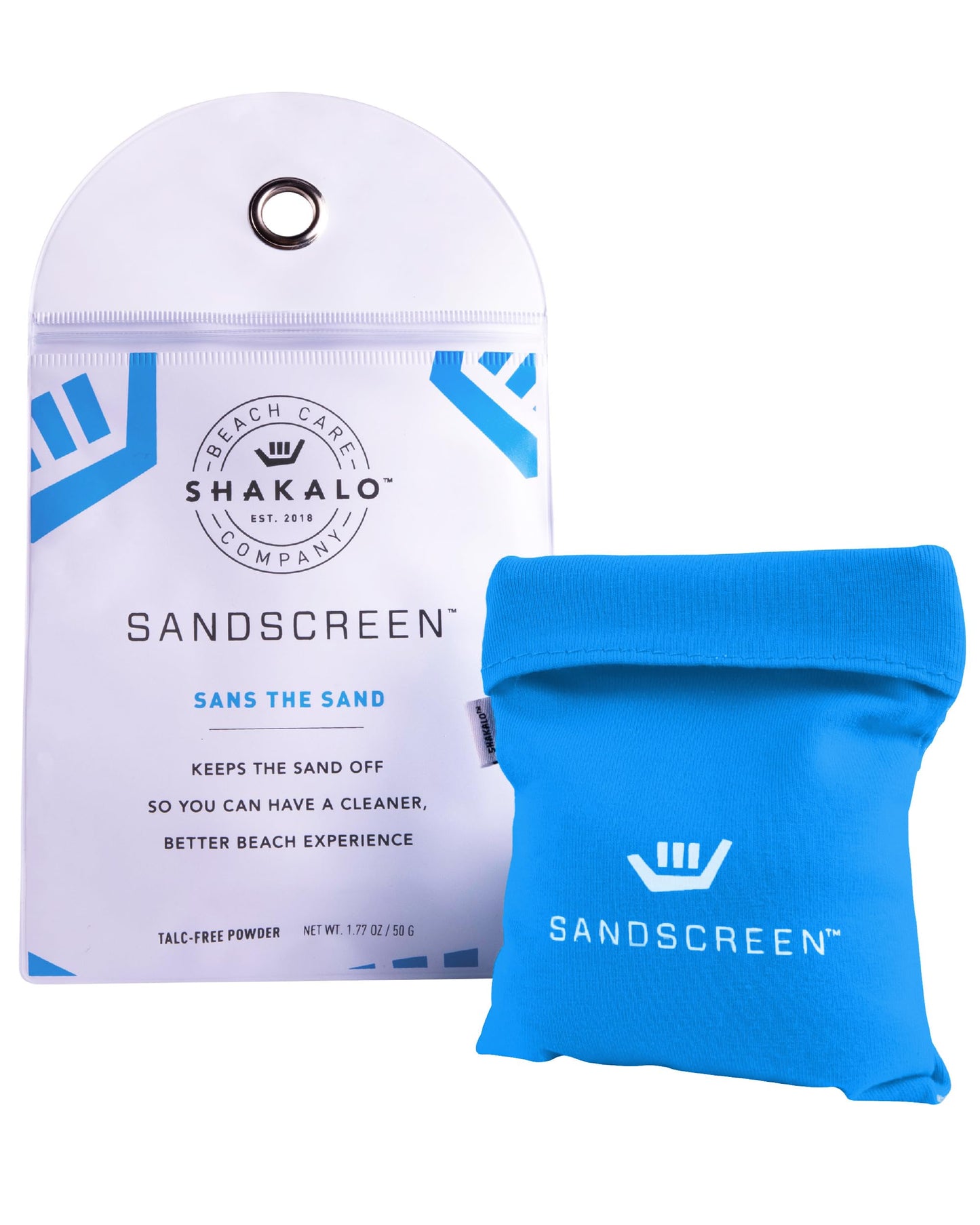 SHAKALO SANDSCREEN Sand Removal Bag — Talc-Free, Reef-Friendly, Sand-Free Beach Day Essential