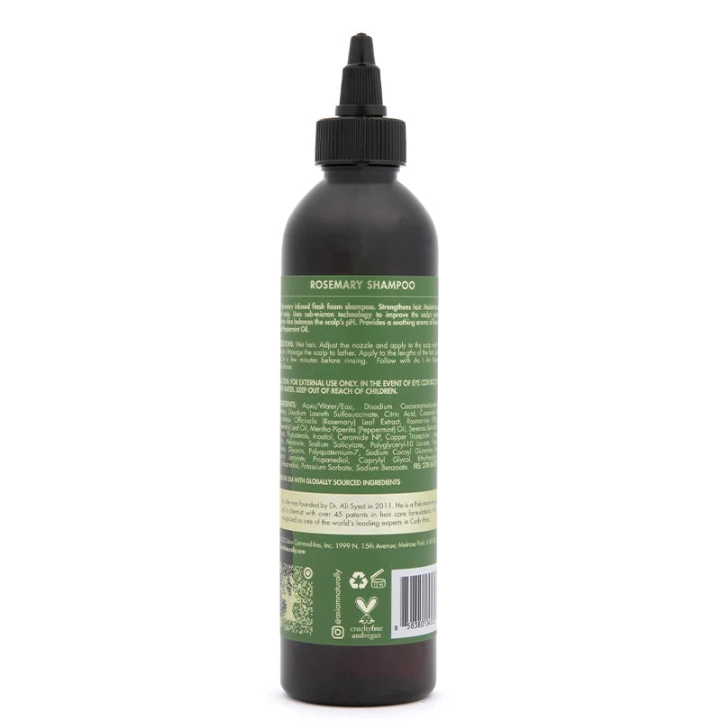 As I Am Rosemary Shampoo Stimulating Scalp & Strengthening Hair for Curly & Textured Hair 8 oz