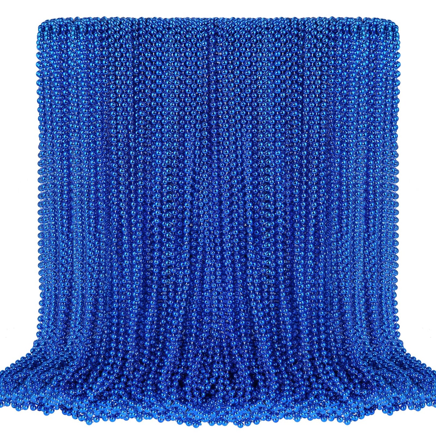 SHAOQINLIN 100 Pcs Blue Bead Necklace – Mardi Gras Beads, 33-inch Parade Throw Accessories