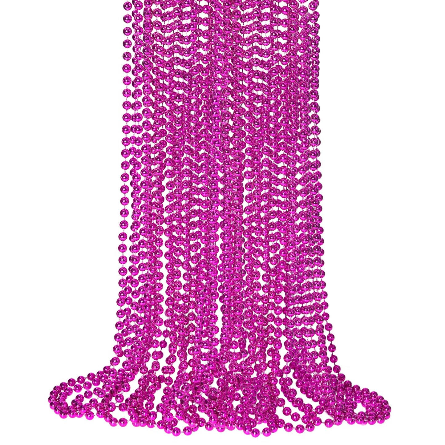 SHAOQINLIN 12-Piece Breast Cancer Awareness Beads Necklaces – Hot Pink, 33-Inch Parade Accessories