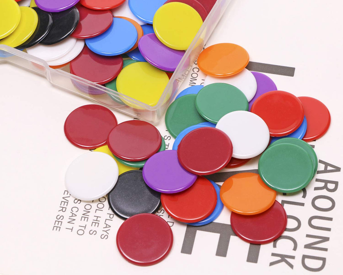 Shapenty 3/4 Inch Plastic Learning Counters – 135pcs, 9 Colors