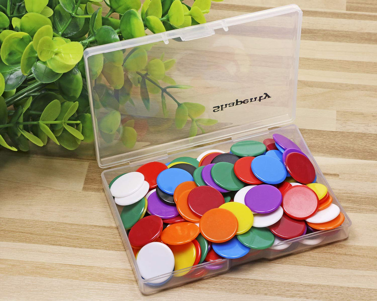 Shapenty 3/4 Inch Plastic Learning Counters – 135pcs, 9 Colors