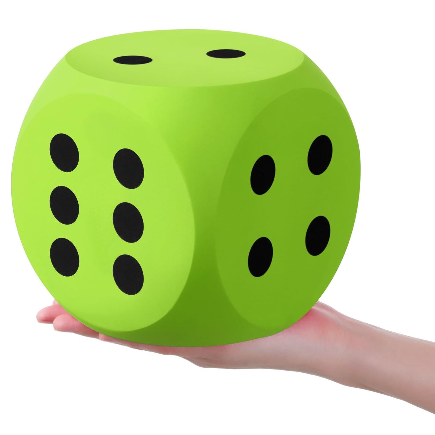 Shappy 6-Inch Foam Dice – Giant Green EVA Foam Dice for Games & Learning