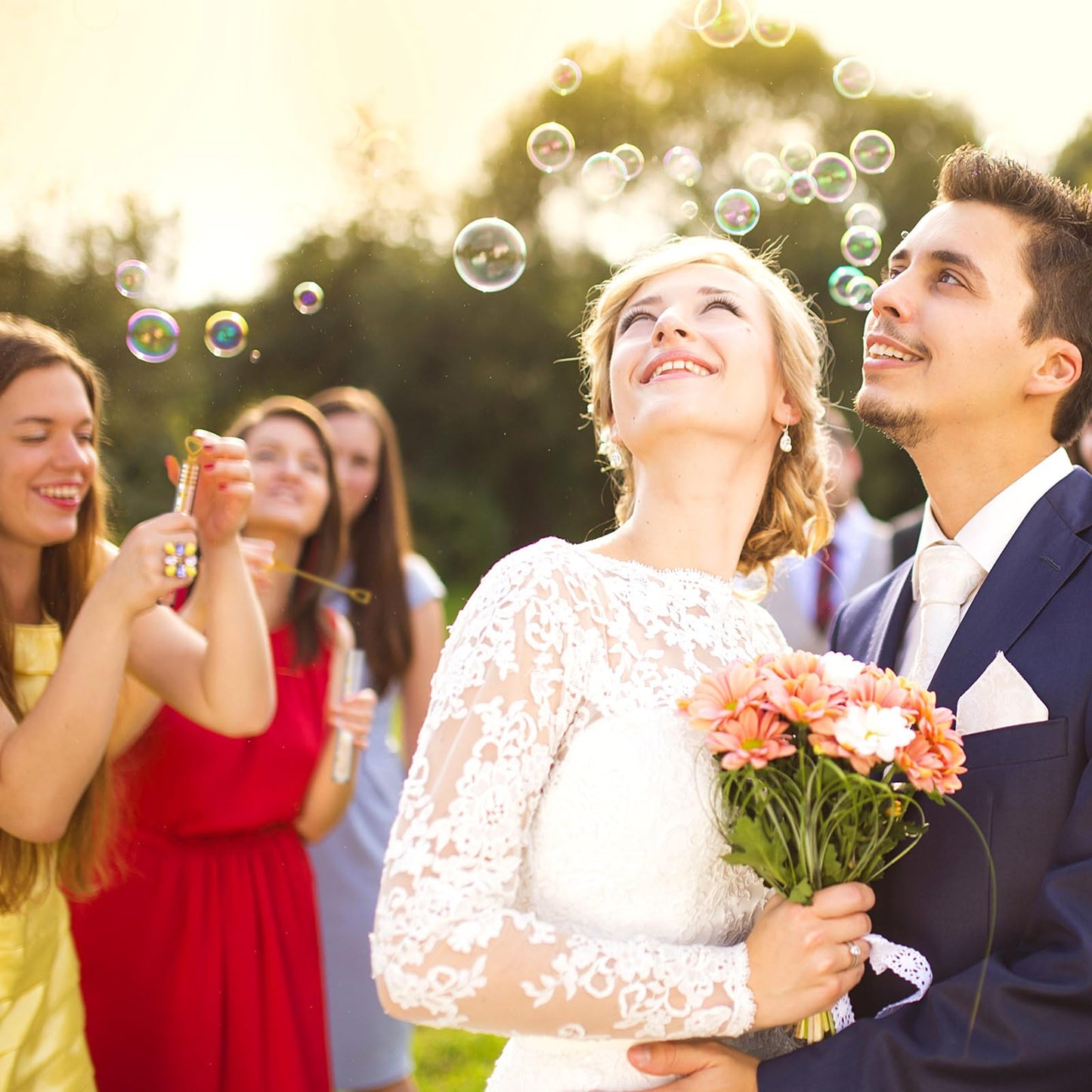 Shappy 100 Pcs Wedding Bubble Wands with Gold Heart – Bulk Party Favors & Goody Bag Fillers