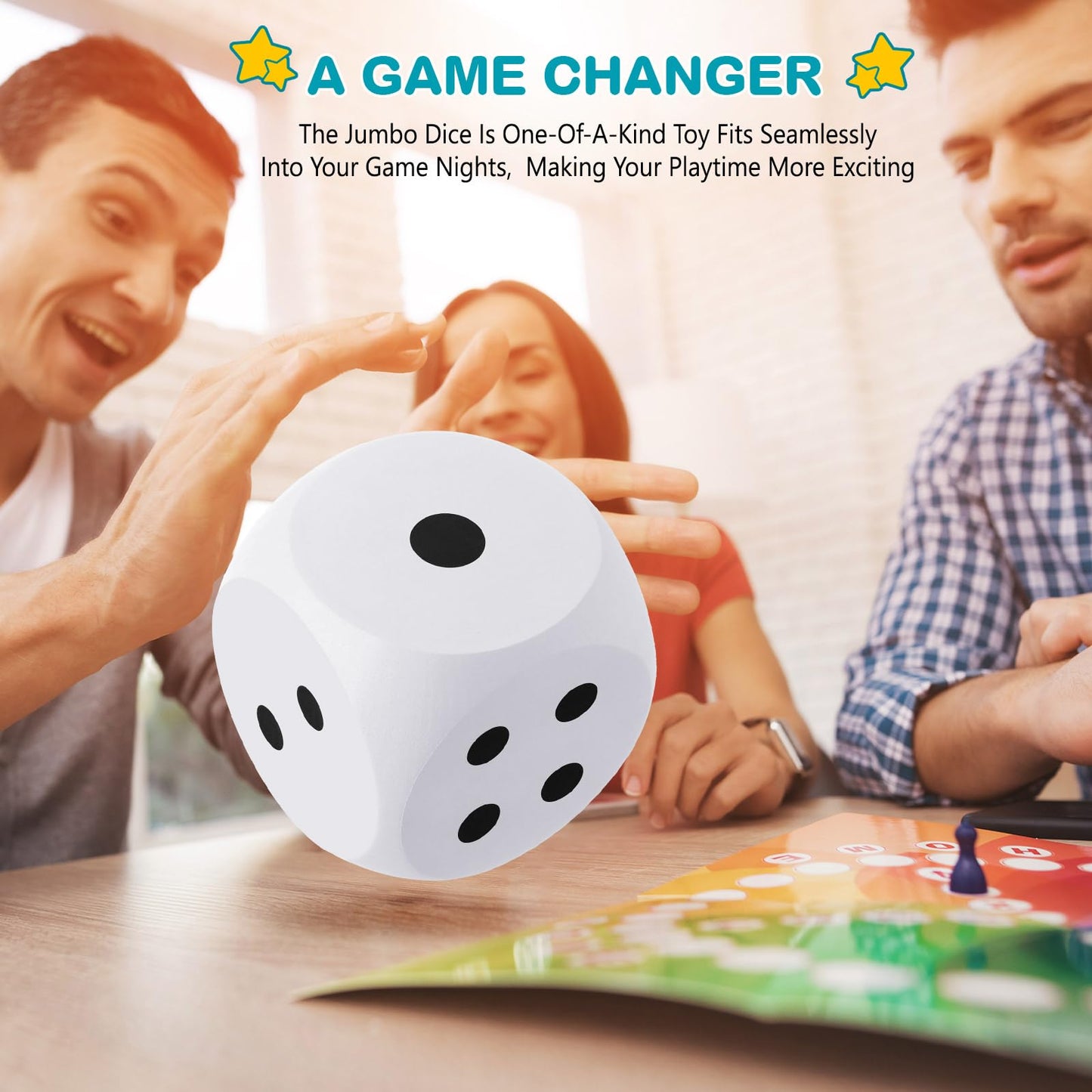 Shappy 6-Inch Foam Dice – Giant Educational EVA Dice for Game Nights