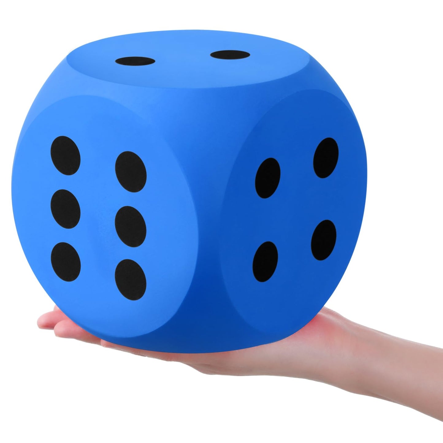 Shappy 6-Inch Foam Dice – Jumbo Blue EVA Foam Dice for Learning & Play
