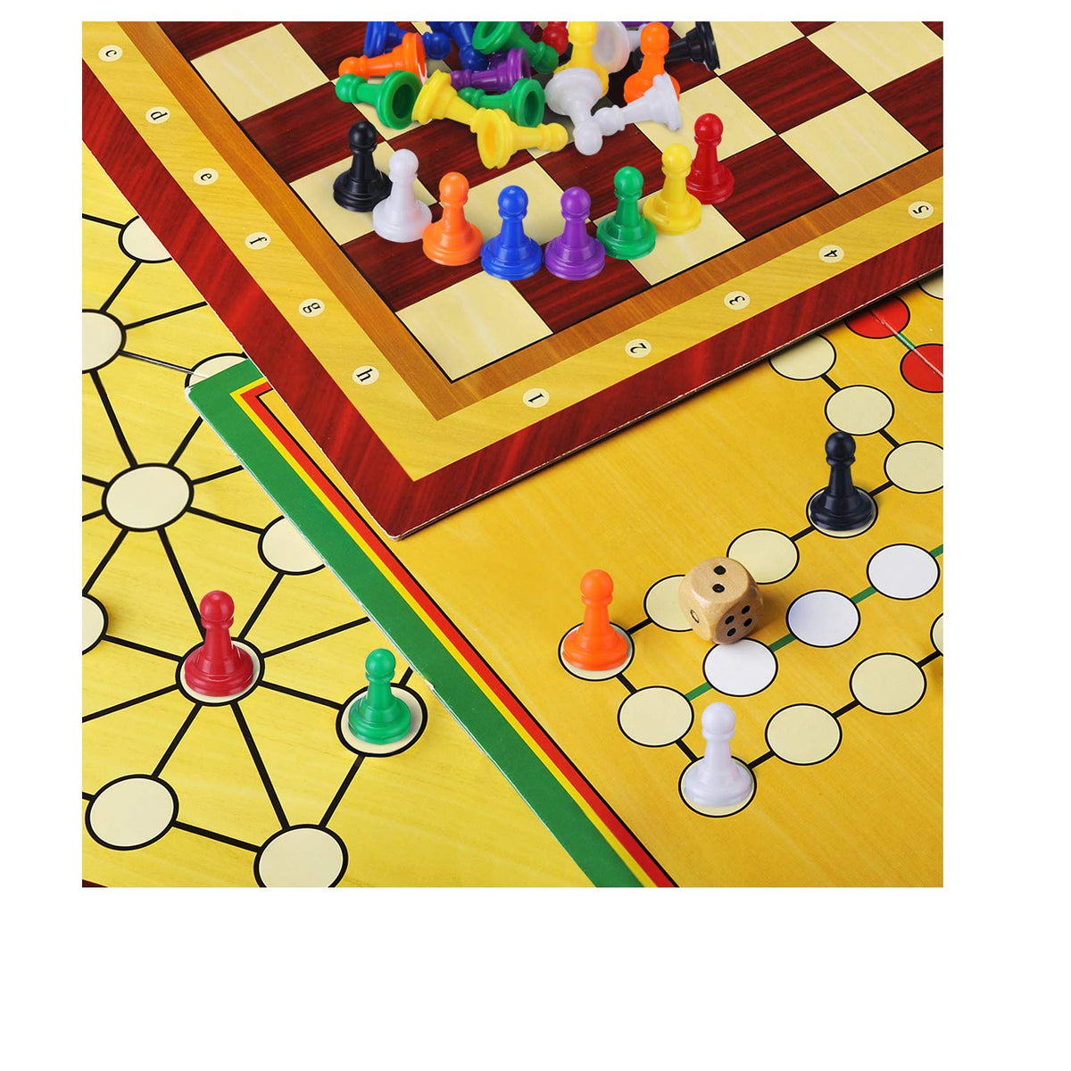 Shappy 32-Piece Multicolor Plastic Pawn Set – 1 Inch