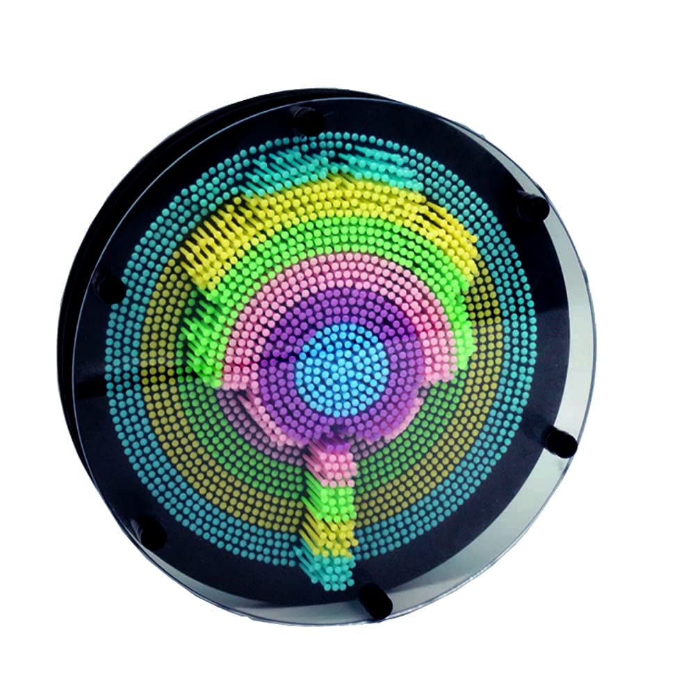 Sharkwill 3D Pin Art Rainbow Toy – Extra Large 8x8 Inch Wall Decor & Creativity