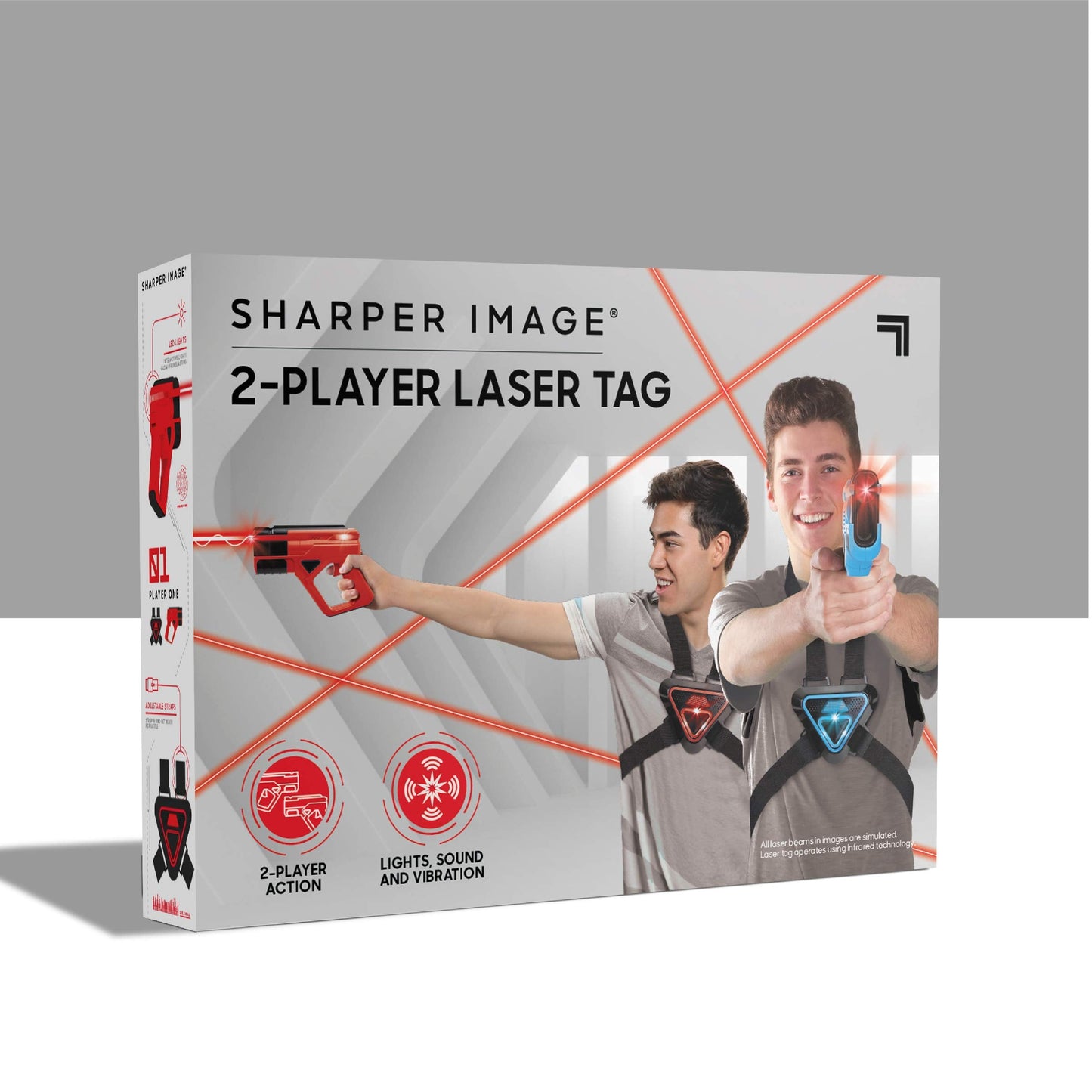 Sharper Image Laser Tag Set – 2-Pack Blaster Guns & Armor Vests