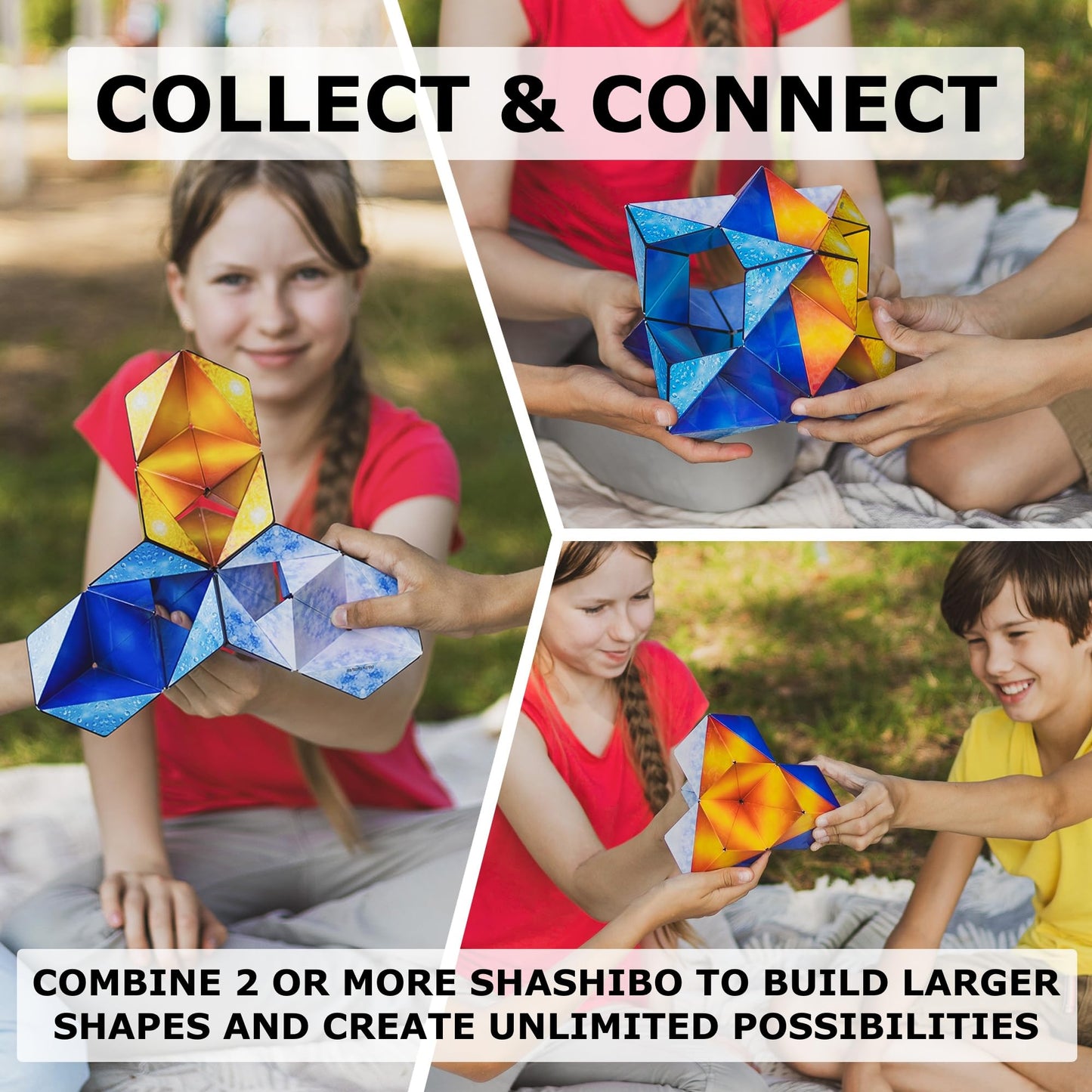 Shashibo Shape Shifting Box - Magnetic Puzzle Cube (70+ Shapes) | Award-Winning STEM Fidget Toy