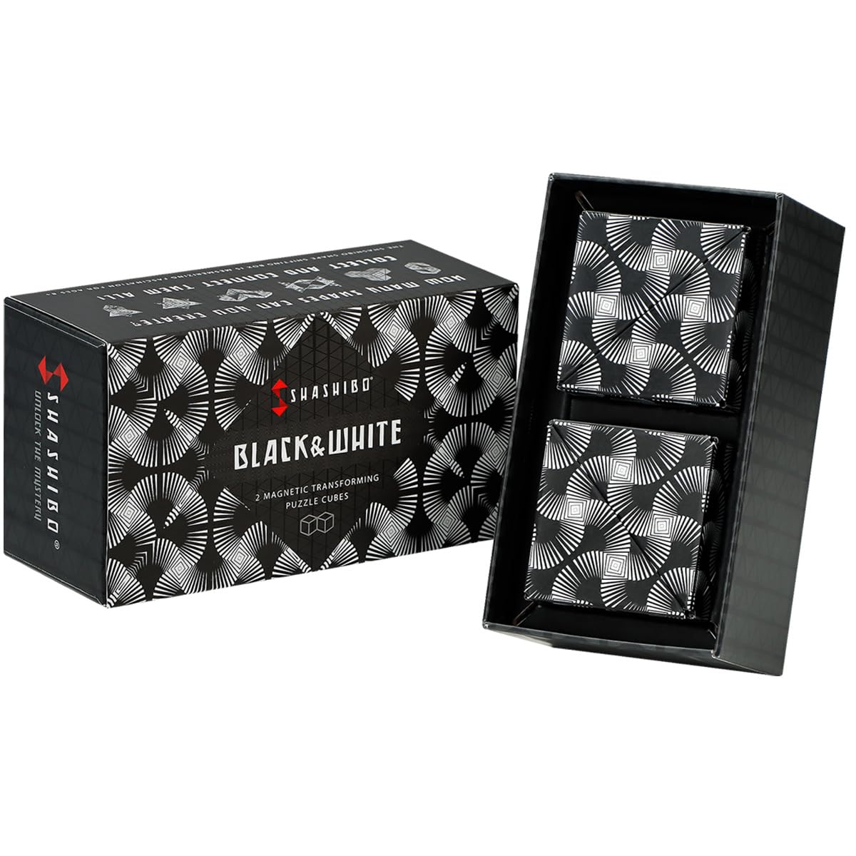 Shashibo Shape Shifting Box 2-Pack – Award-Winning Magnetic Cube with 36 Magnets, 100+ Shapes