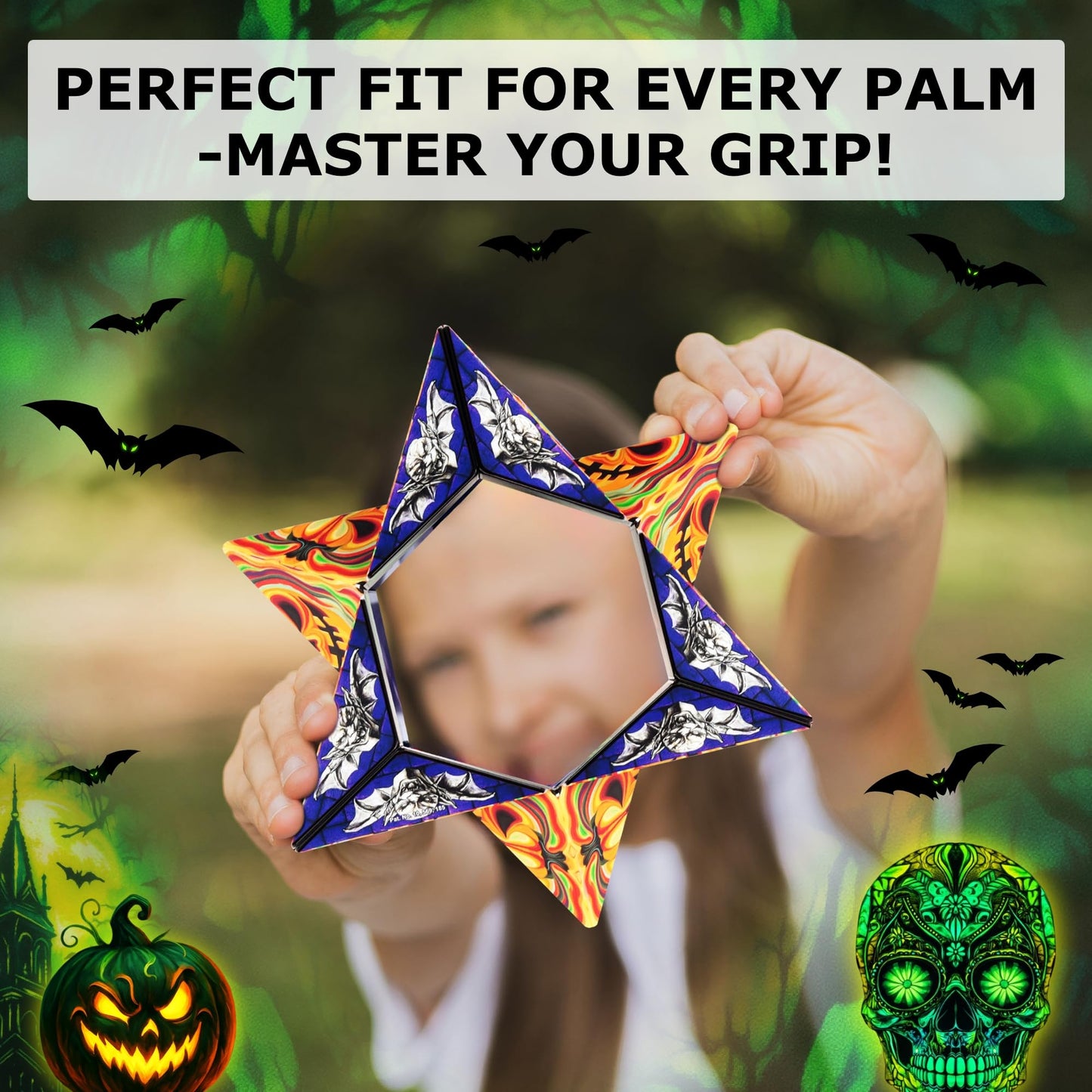 Shashibo Seasonal Halloween: Shape Shifting Box – 36 Magnets, 100+ Shapes (Ghastly Jack)