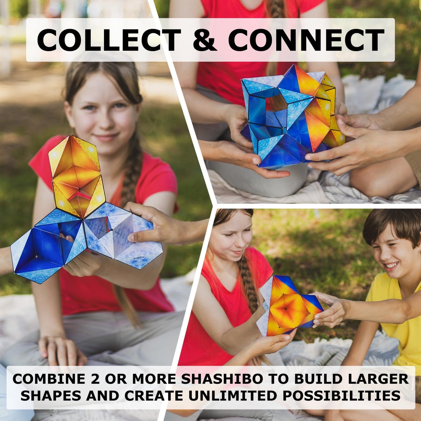 Shashibo Shape Shifting Box – Award-Winning STEM Fidget Toy with 100+ Transformations