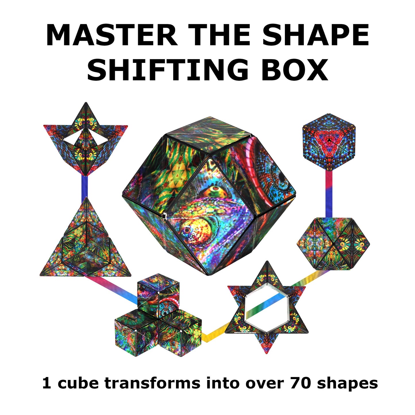 Shashibo Shape Shifting Box – Magnetic Puzzle Cube | 100+ Transformations | The Chameleon Edition