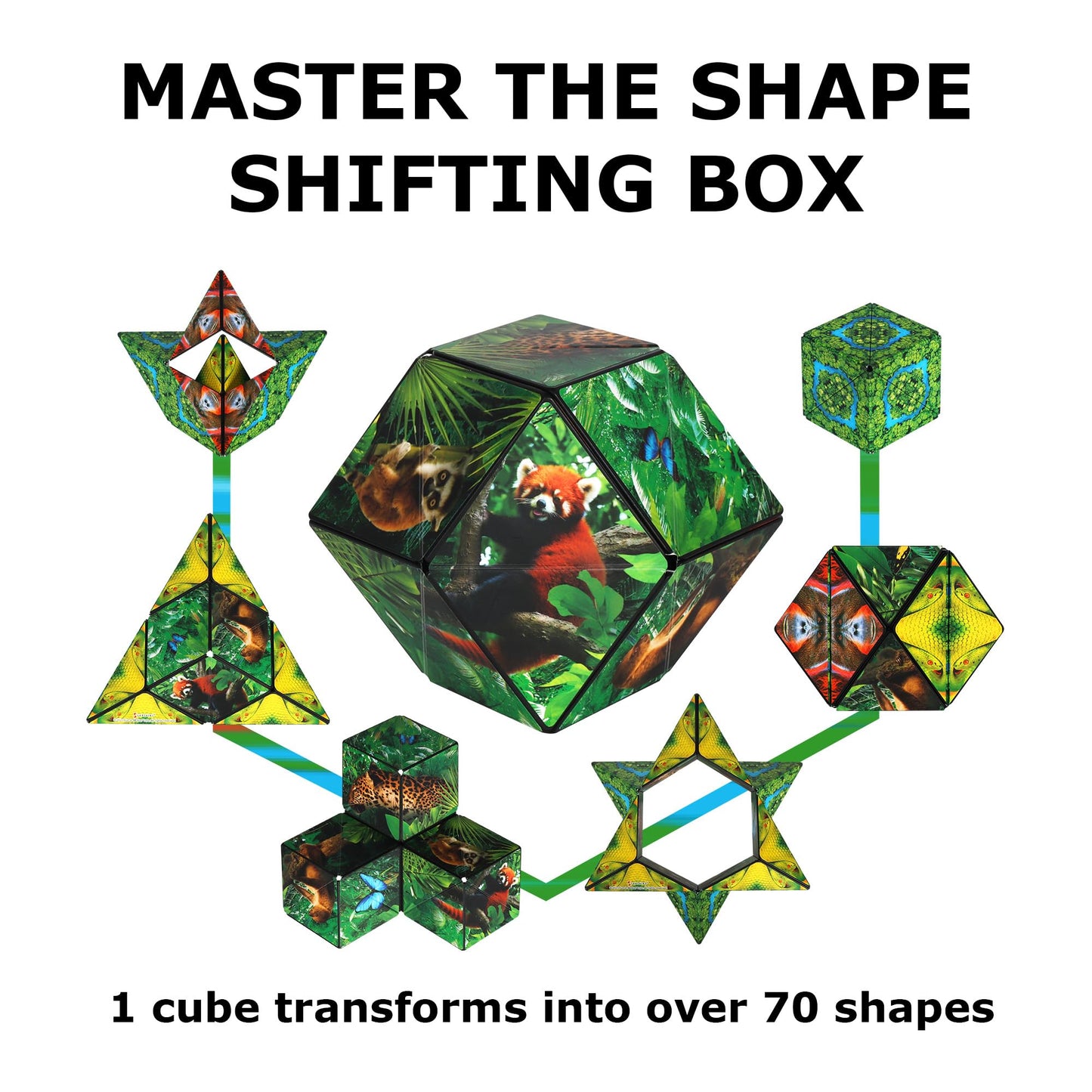 Shashibo Shape Shifting Box — Award-Winning Magnetic Puzzle Cube (100+ Shapes)