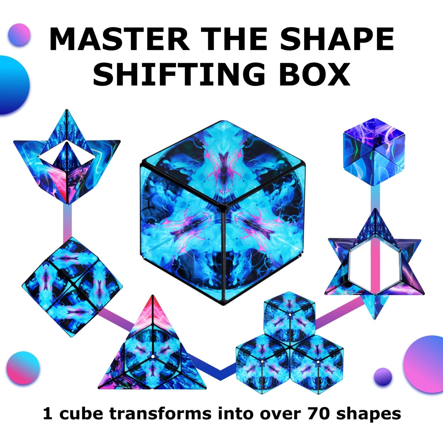Shashibo Shape Shifting Box – Award-Winning STEM Fidget Toy with 100+ Transformations