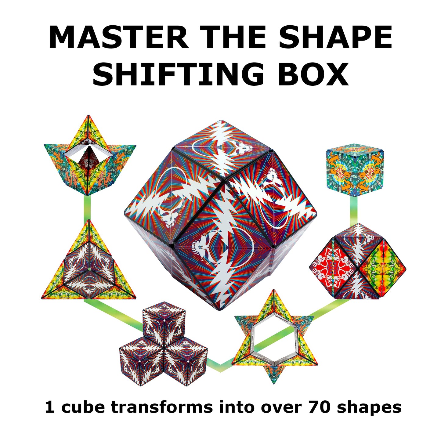Shashibo Shape Shifting Box – Award-Winning Magnetic Puzzle Cube | 100+ Shapes & Sensory Fidget Toy
