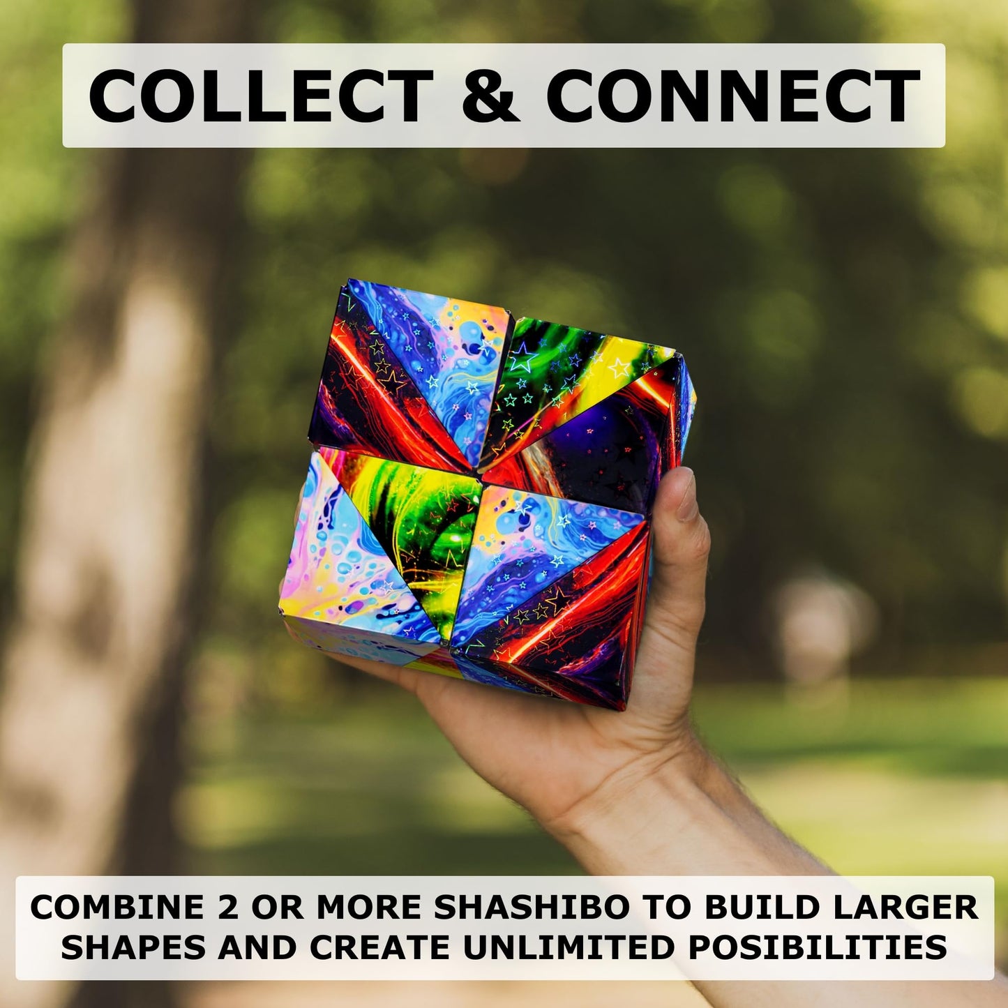Shashibo Cosmos Shape Shifting Box | 100+ Transformations | Ultra-Strong Magnets | Award-Winning STEM Fidget Toy