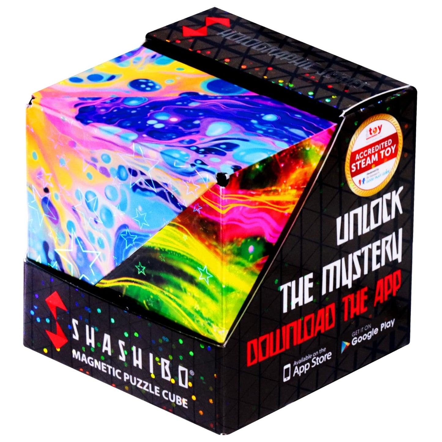 Shashibo Cosmos Shape Shifting Box | 100+ Transformations | Ultra-Strong Magnets | Award-Winning STEM Fidget Toy