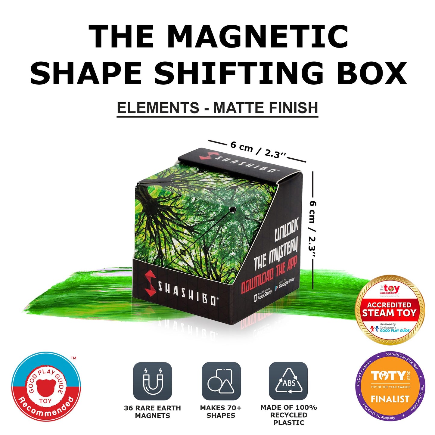 Shashibo Shape Shifting Box – Award-Winning Magnetic Puzzle Cube | 100+ Shapes