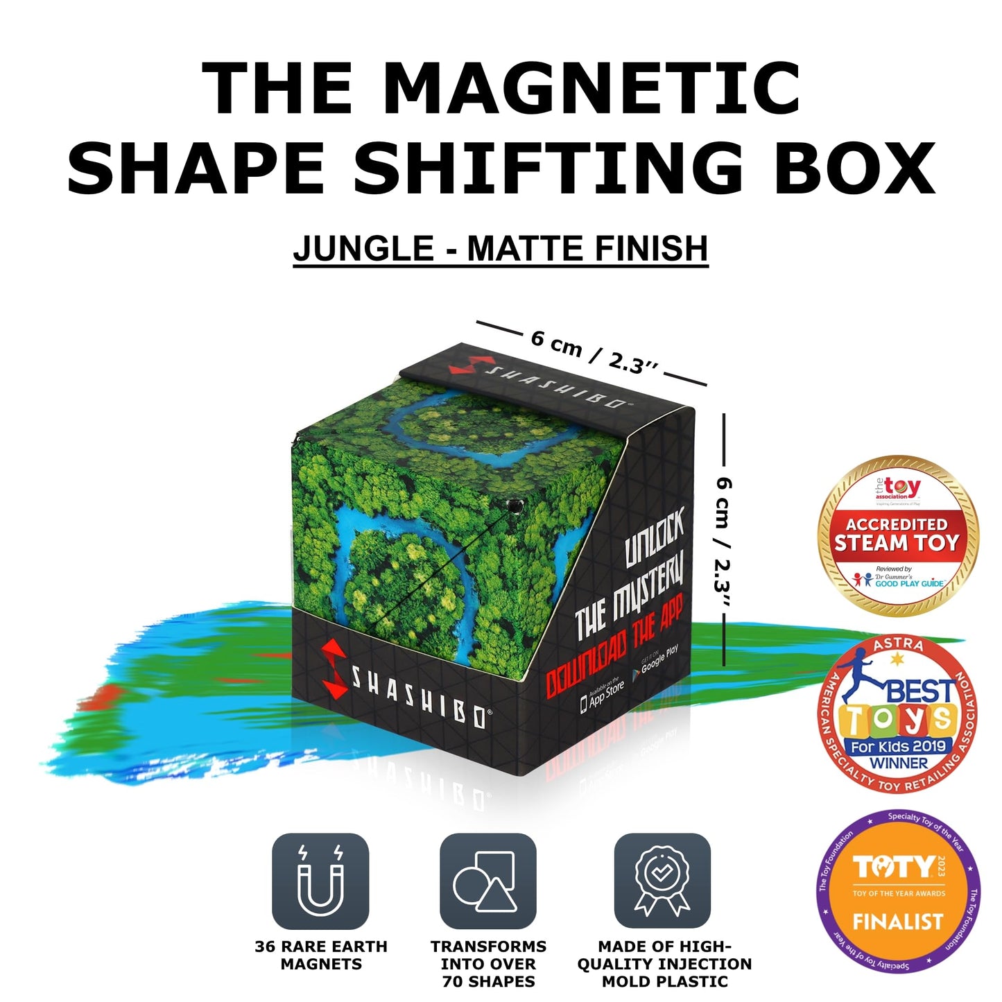 Shashibo Shape Shifting Box — Award-Winning Magnetic Puzzle Cube (100+ Shapes)