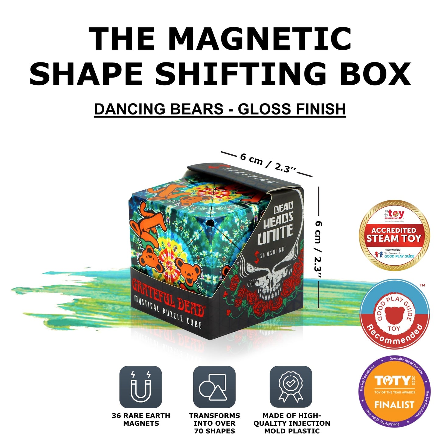 Shashibo Shape Shifting Box – Award-Winning Magnetic Puzzle Cube | 100+ Shapes & Sensory Fidget Toy