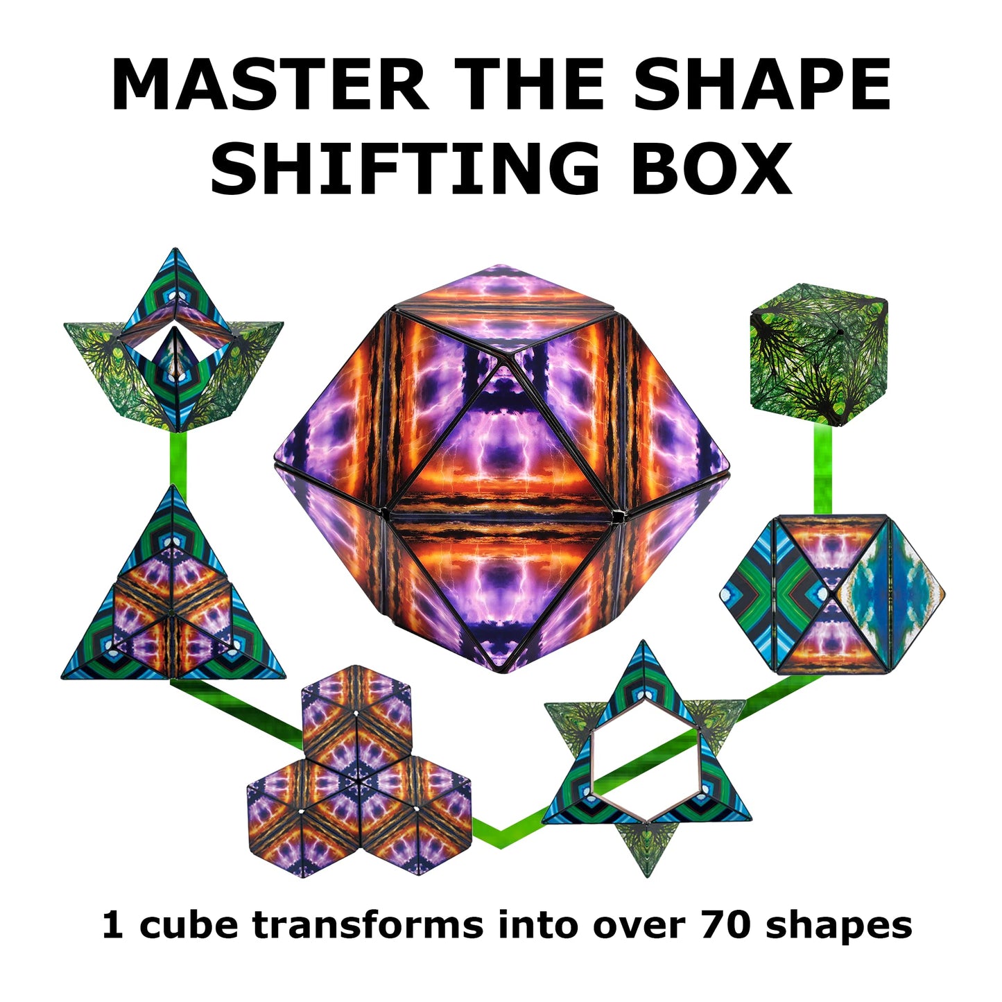 Shashibo Shape Shifting Box – Award-Winning Magnetic Puzzle Cube | 100+ Shapes