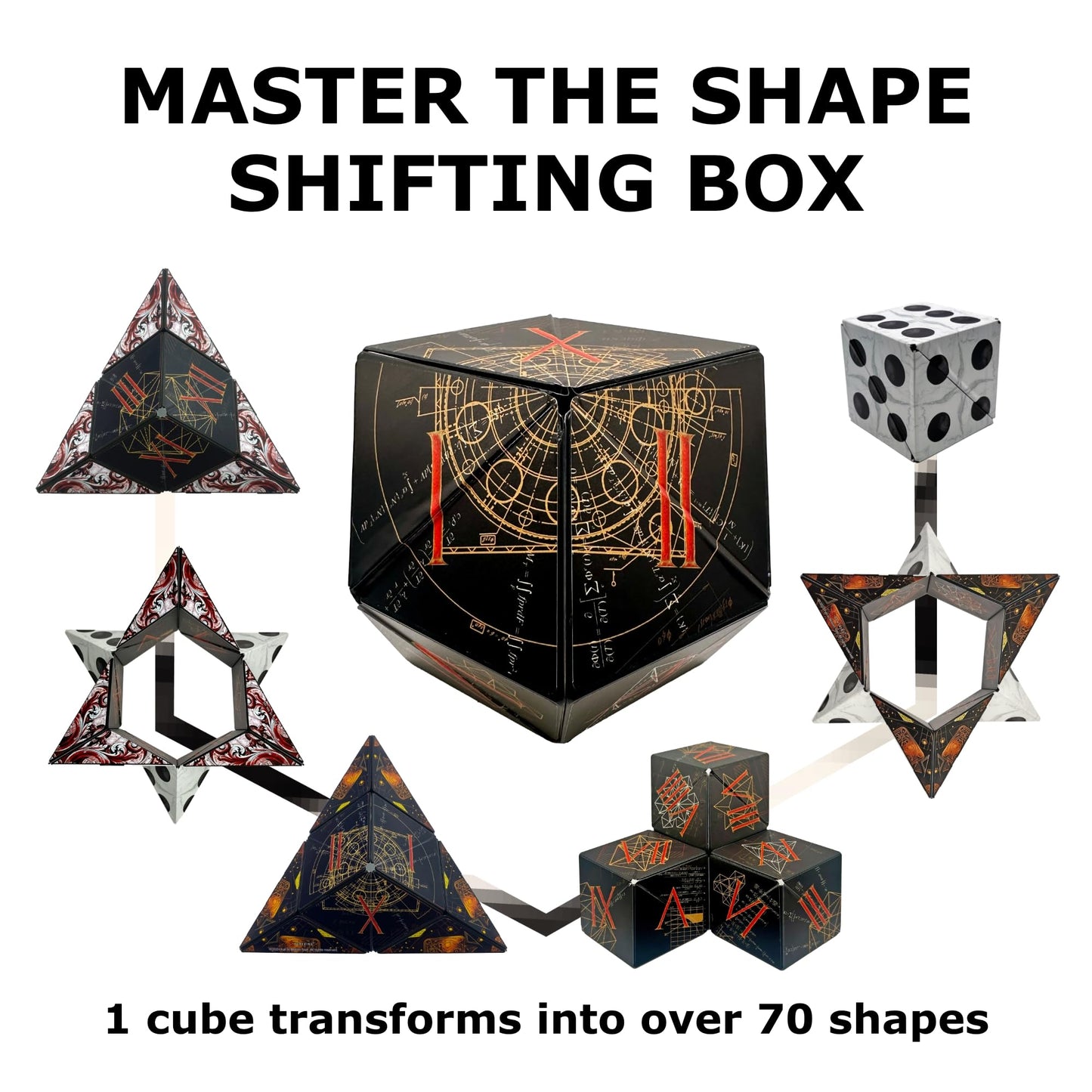 Shashibo Shape Shifting Box — 100+ Shapes, Award-Winning Magnetic Cube