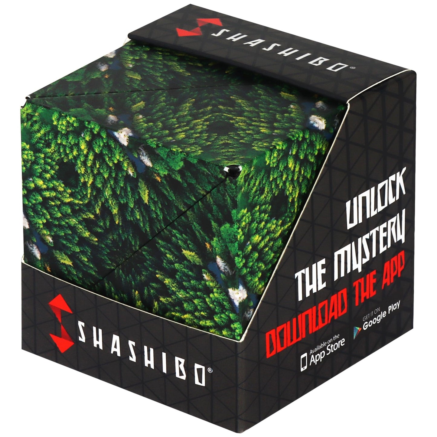 Shashibo Shape Shifting Box - Award-Winning Magnetic Puzzle Cube | 100+ Transformations, Calming Fidget Toy for Kids, Teens & Adults (Forest)