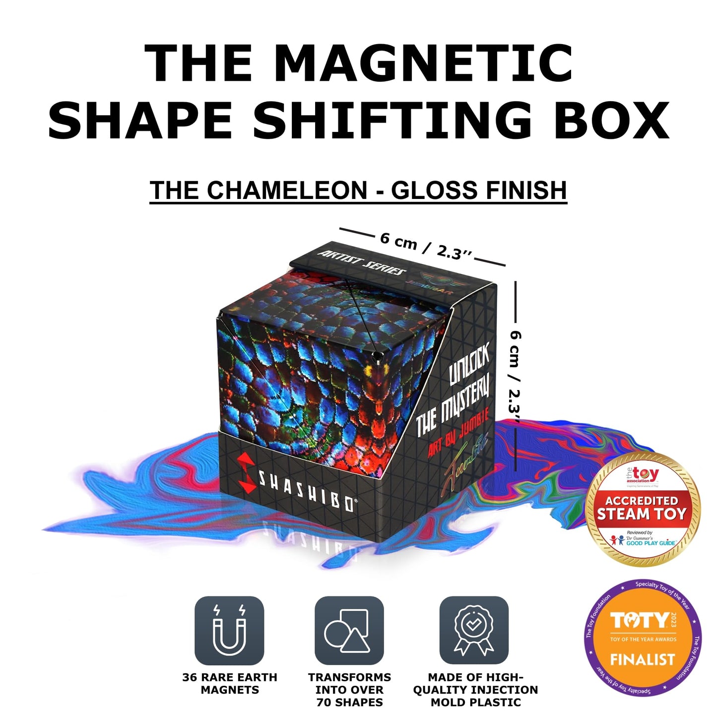 Shashibo Shape Shifting Box – Magnetic Puzzle Cube | 100+ Transformations | The Chameleon Edition