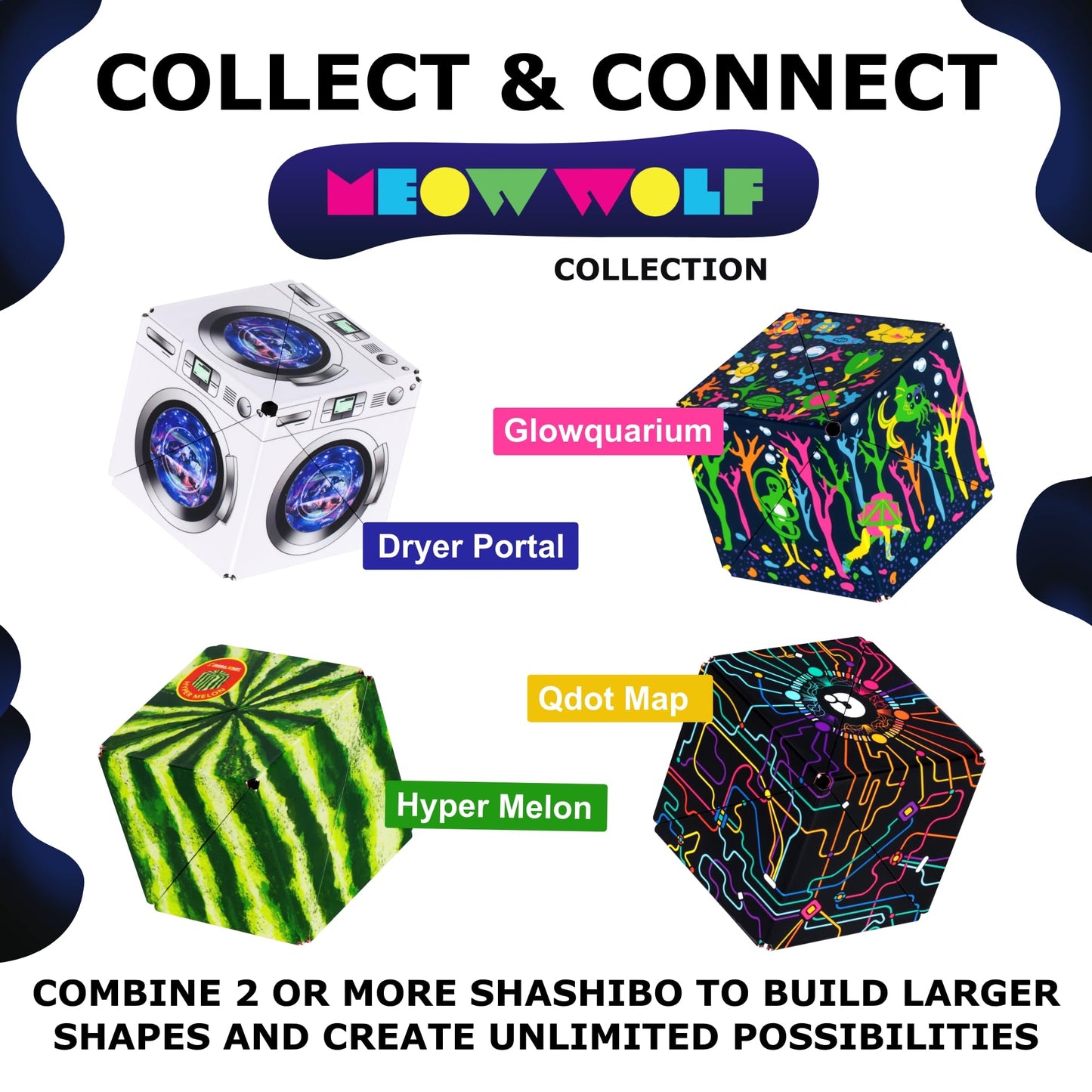 Shashibo Shape Shifting Box — 100+ Shapes, Magnetic STEM Fidget Toy