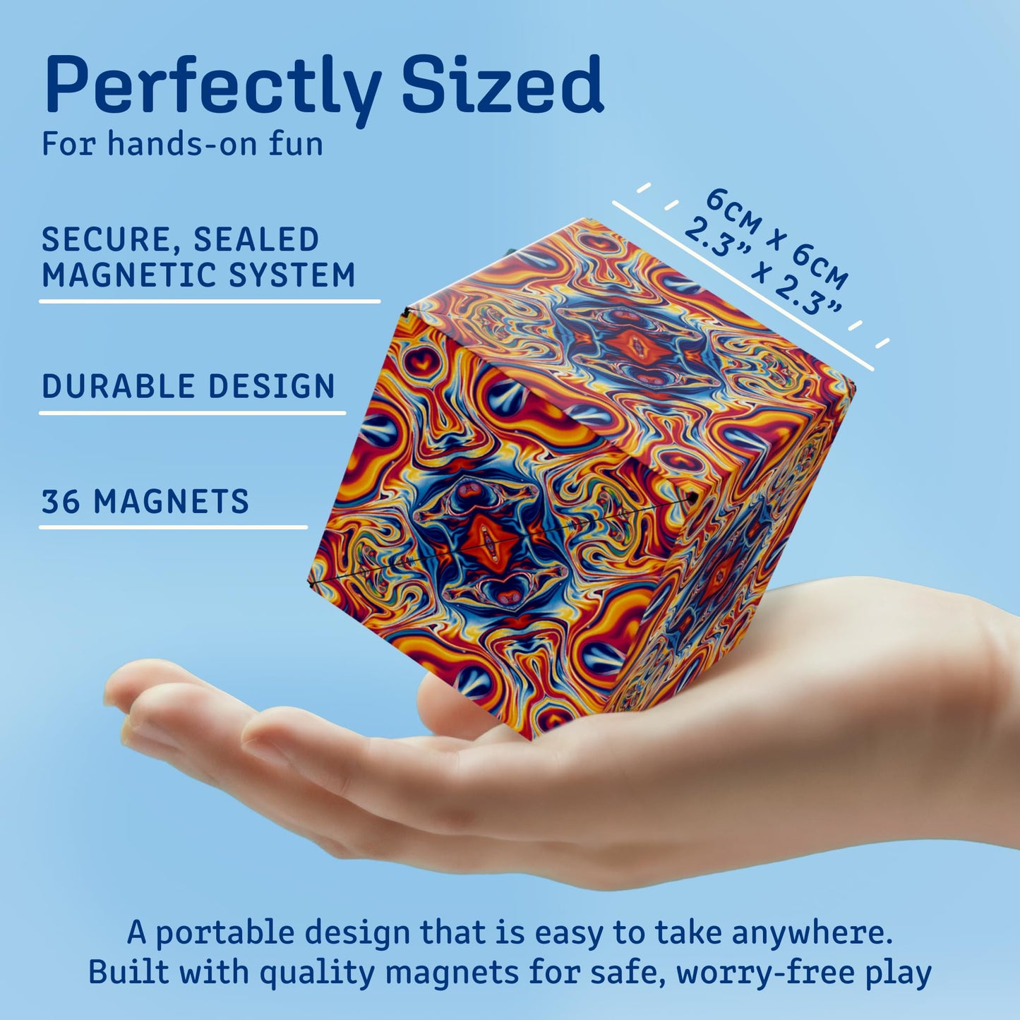 Shashibo Shape Shifting Box – 100+ Transformations, Ultra-Strong Magnets | Spaced Out Sensory STEM Toy