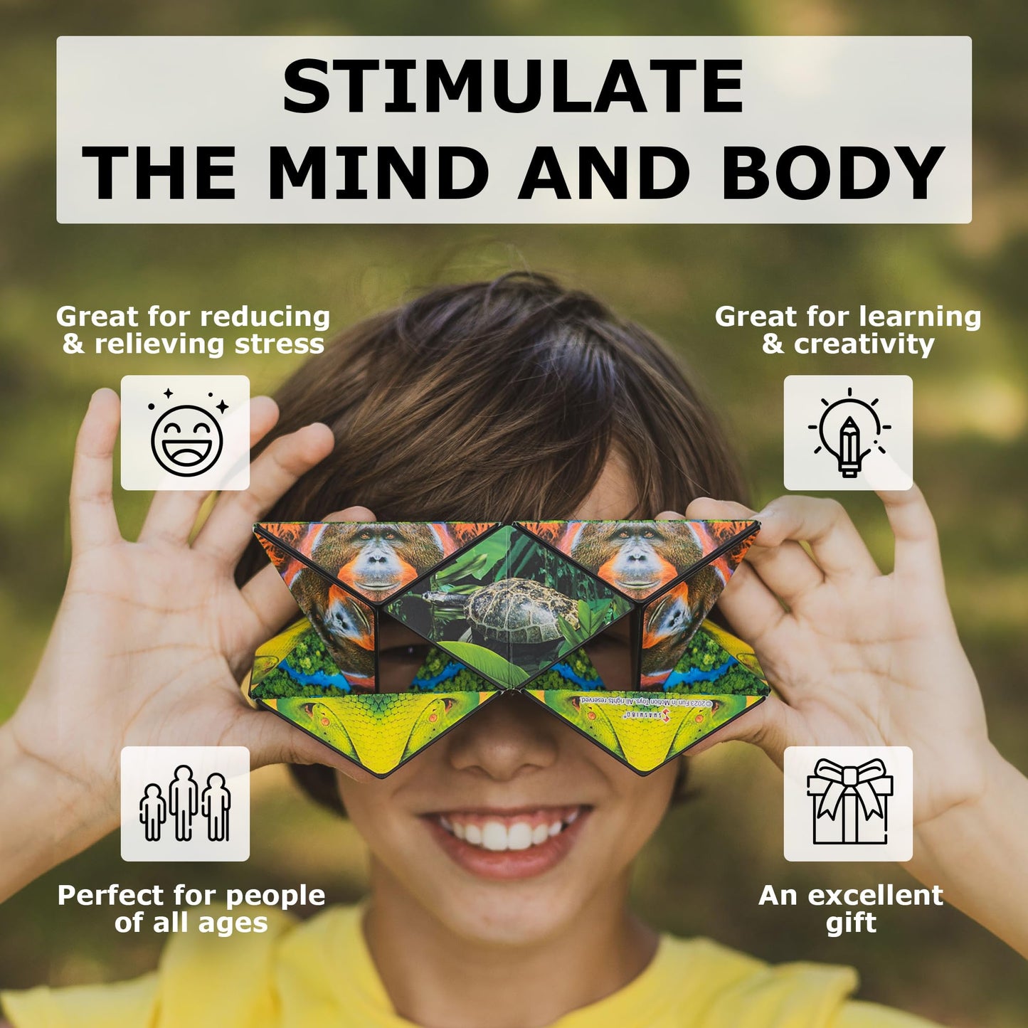 Shashibo Shape Shifting Box – Magnetic Puzzle Cube with 100+ Shapes | Sensory Gift for All Ages
