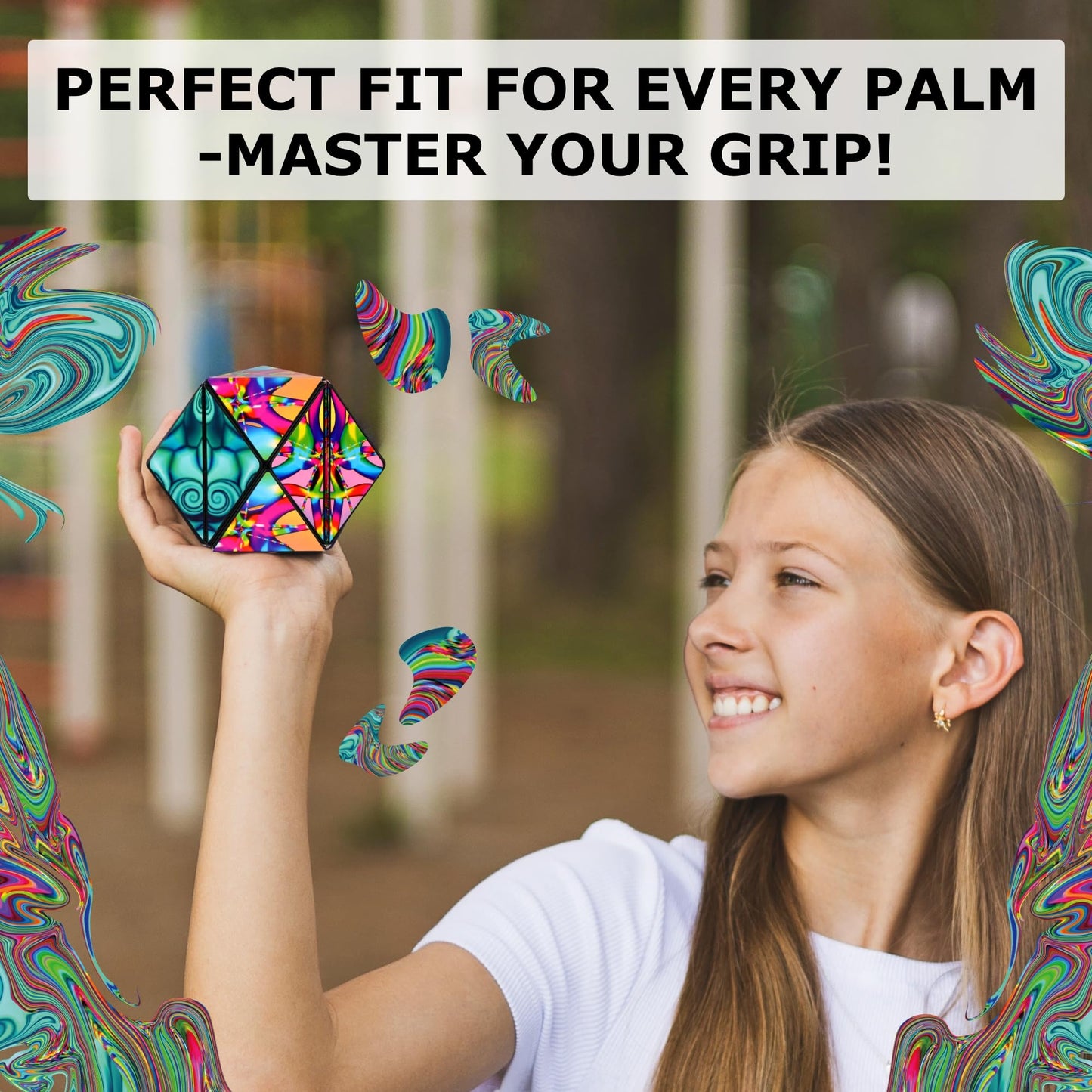 Shashibo Shape Shifting Box – Award-Winning Magnetic Fidget Toy with 100+ Shapes (Watercolor)