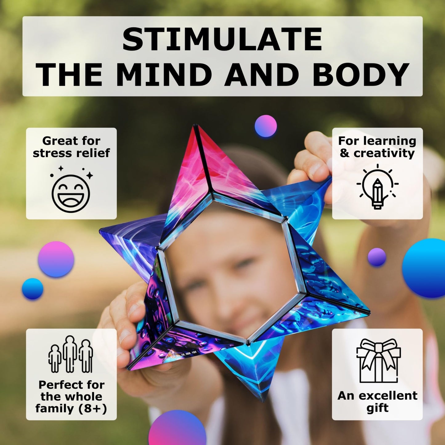Shashibo Shape Shifting Box – Award-Winning STEM Fidget Toy with 100+ Transformations