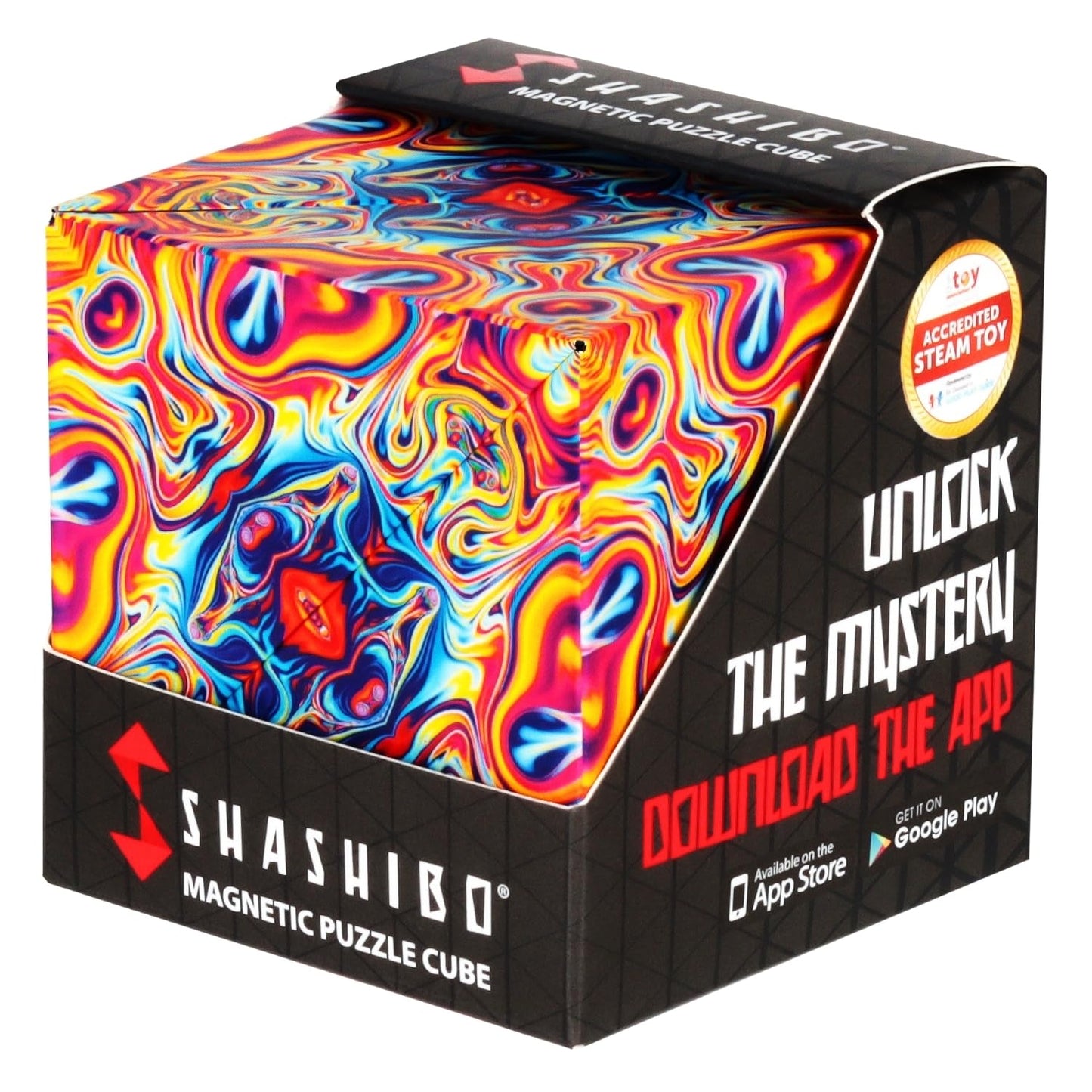 Shashibo Shape Shifting Box – 100+ Transformations, Ultra-Strong Magnets | Spaced Out Sensory STEM Toy