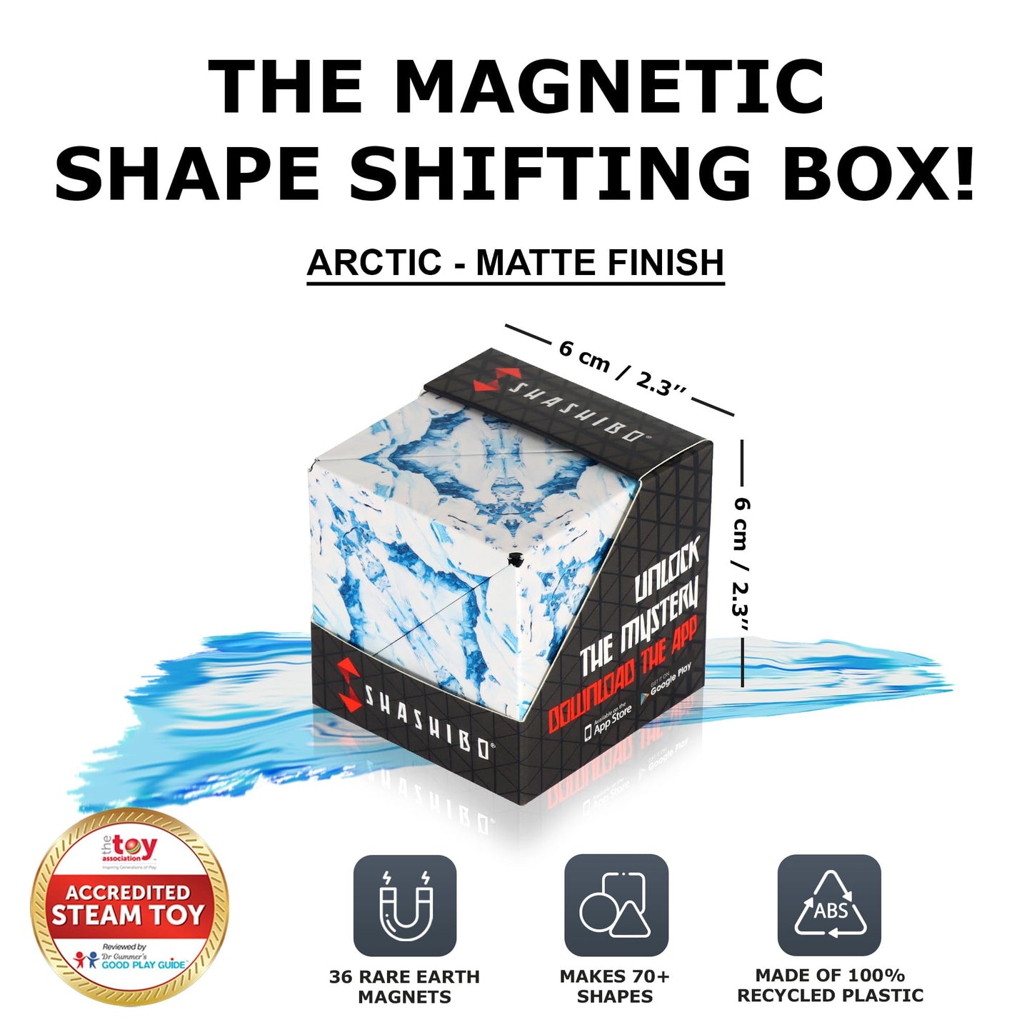 Shashibo Shape Shifting Box – Magnetic Puzzle Cube with 100+ Shapes | Sensory Gift for All Ages
