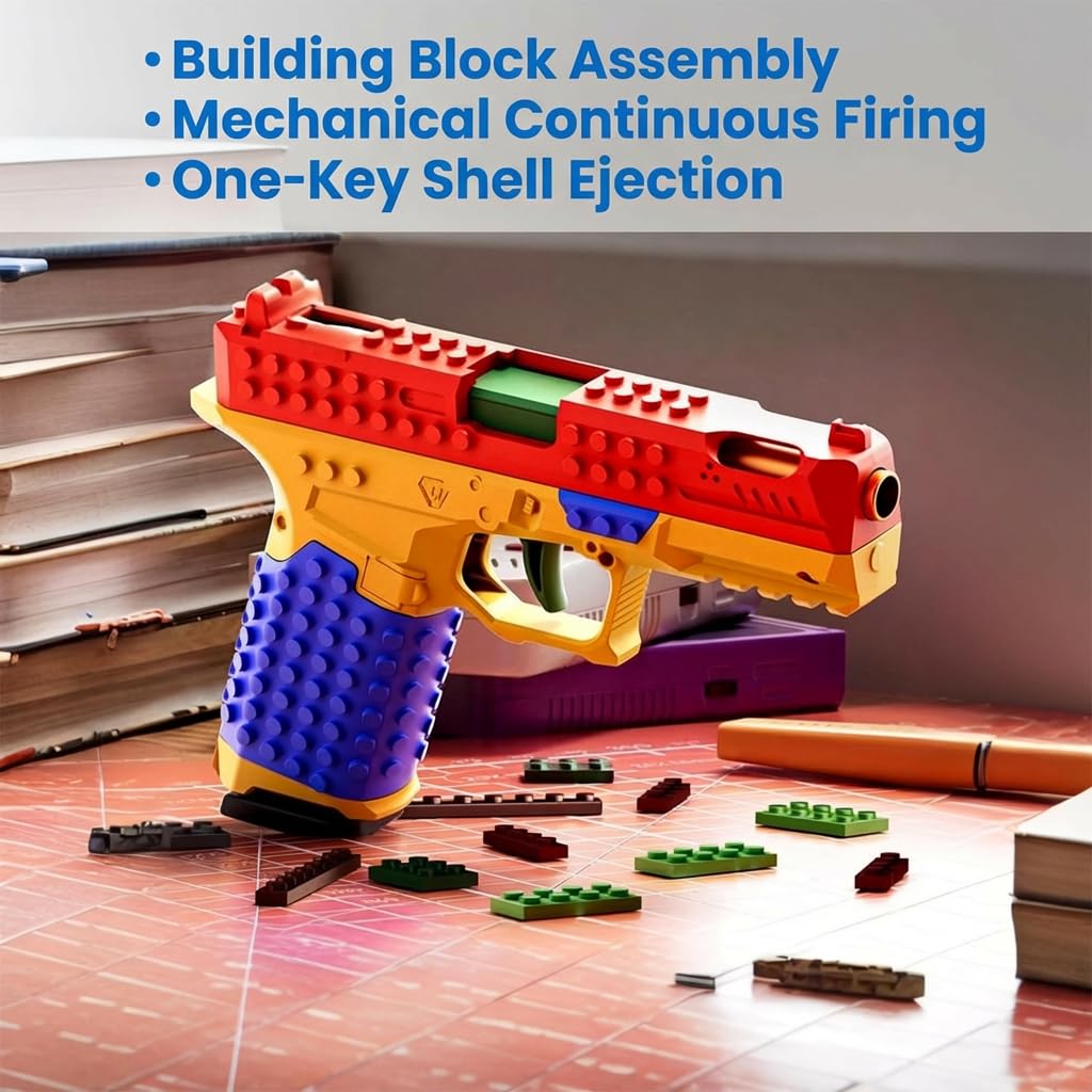 SHATGYI Tactical DIY Building Block Handle Set – Display-Ready, Colorful ABS Kit for Adults