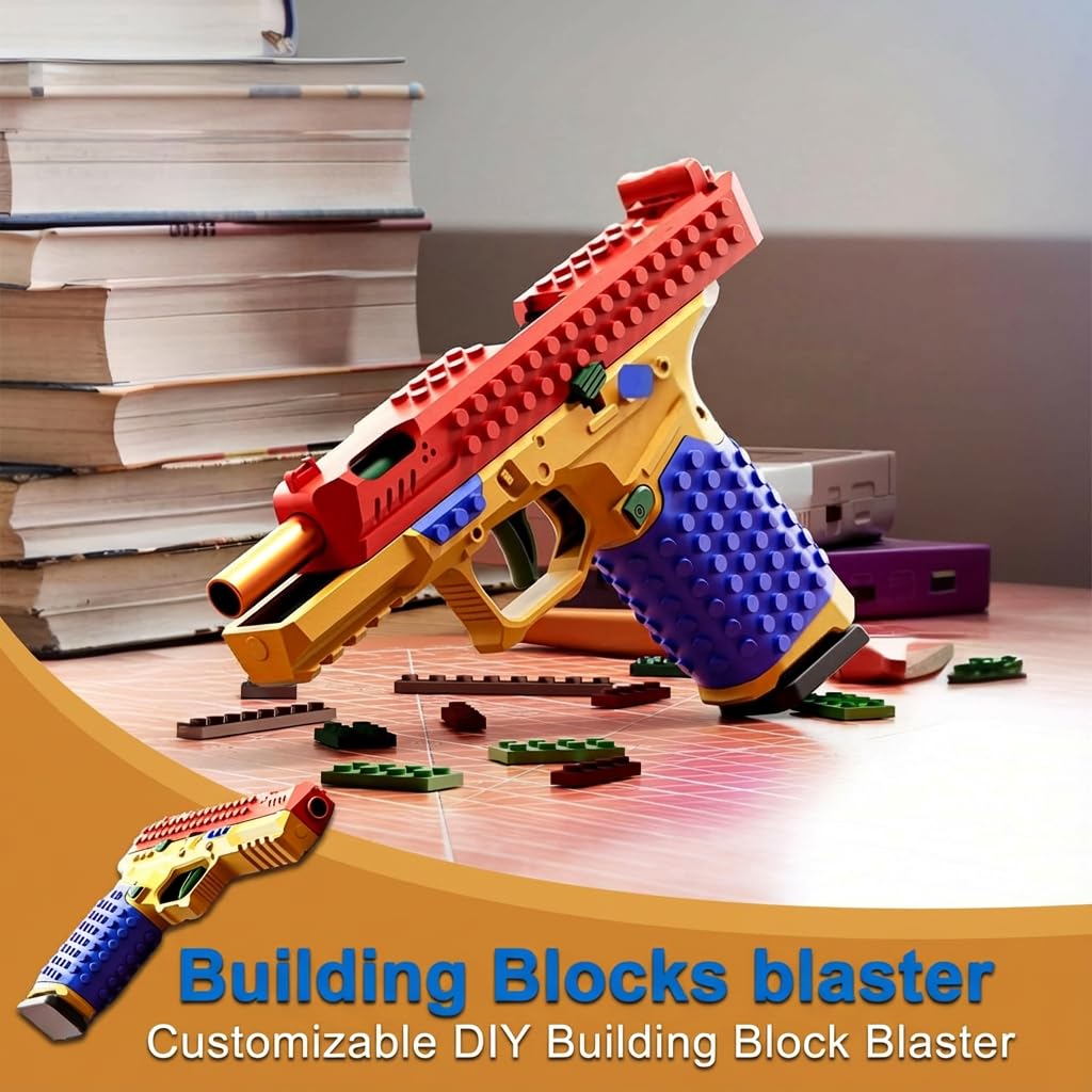 SHATGYI Tactical DIY Building Block Handle Set – Display-Ready, Colorful ABS Kit for Adults