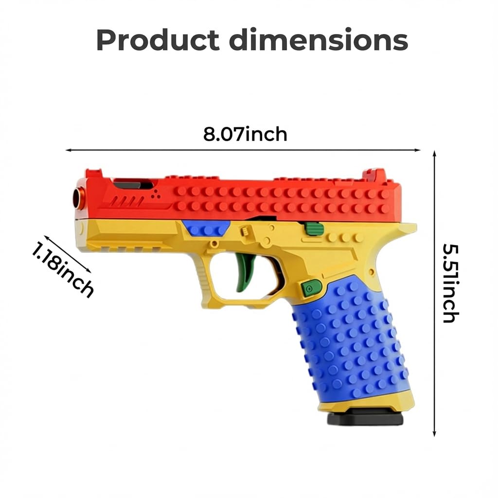 SHATGYI Tactical DIY Building Block Handle Set – Display-Ready, Colorful ABS Kit for Adults