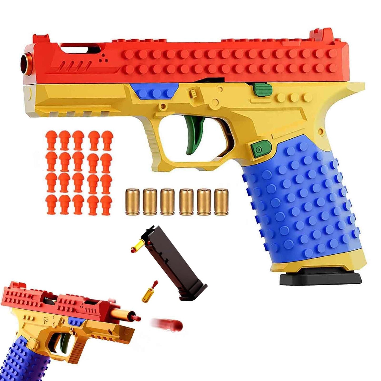 SHATGYI Tactical DIY Building Block Handle Set – Display-Ready, Colorful ABS Kit for Adults